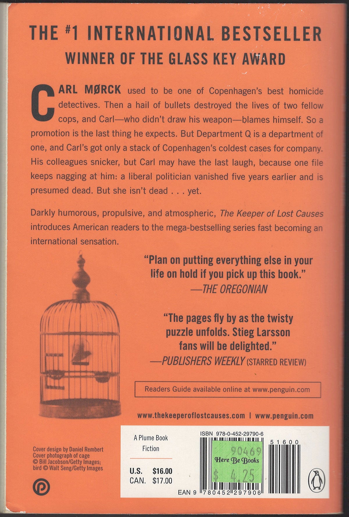 The Keeper of Lost Causes by Jussi Adler-Olsen back cover