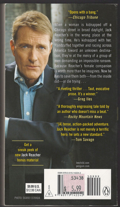 Die Trying by Lee Child back cover