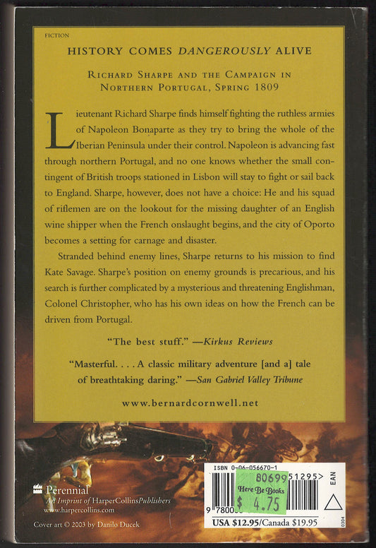 Sharpe's Havoc by Bernard Cornwell back cover