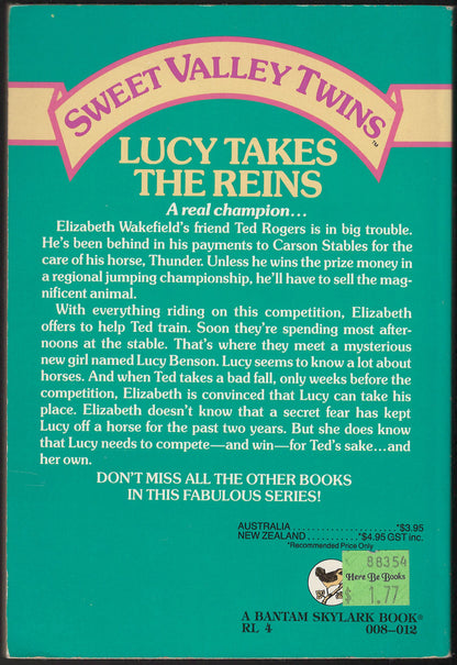 Lucy Takes the Reins by Jamie Suzanne back cover