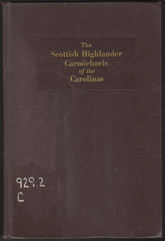 Scottish Highlander Carmichaels of the Carolinas front cover