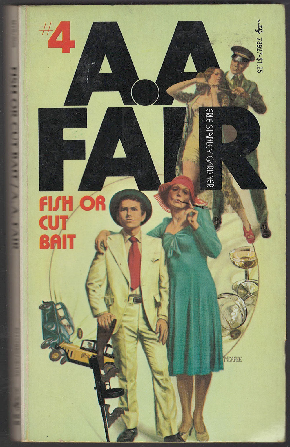 Front cover of Fish or Cut Bait by A. A. Fair featuring a man and woman in vintage formal attire.
