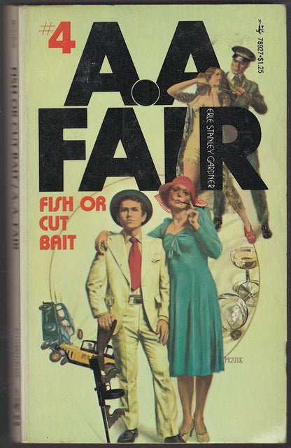 Front cover of Fish or Cut Bait by A. A. Fair featuring a man and woman in vintage formal attire.