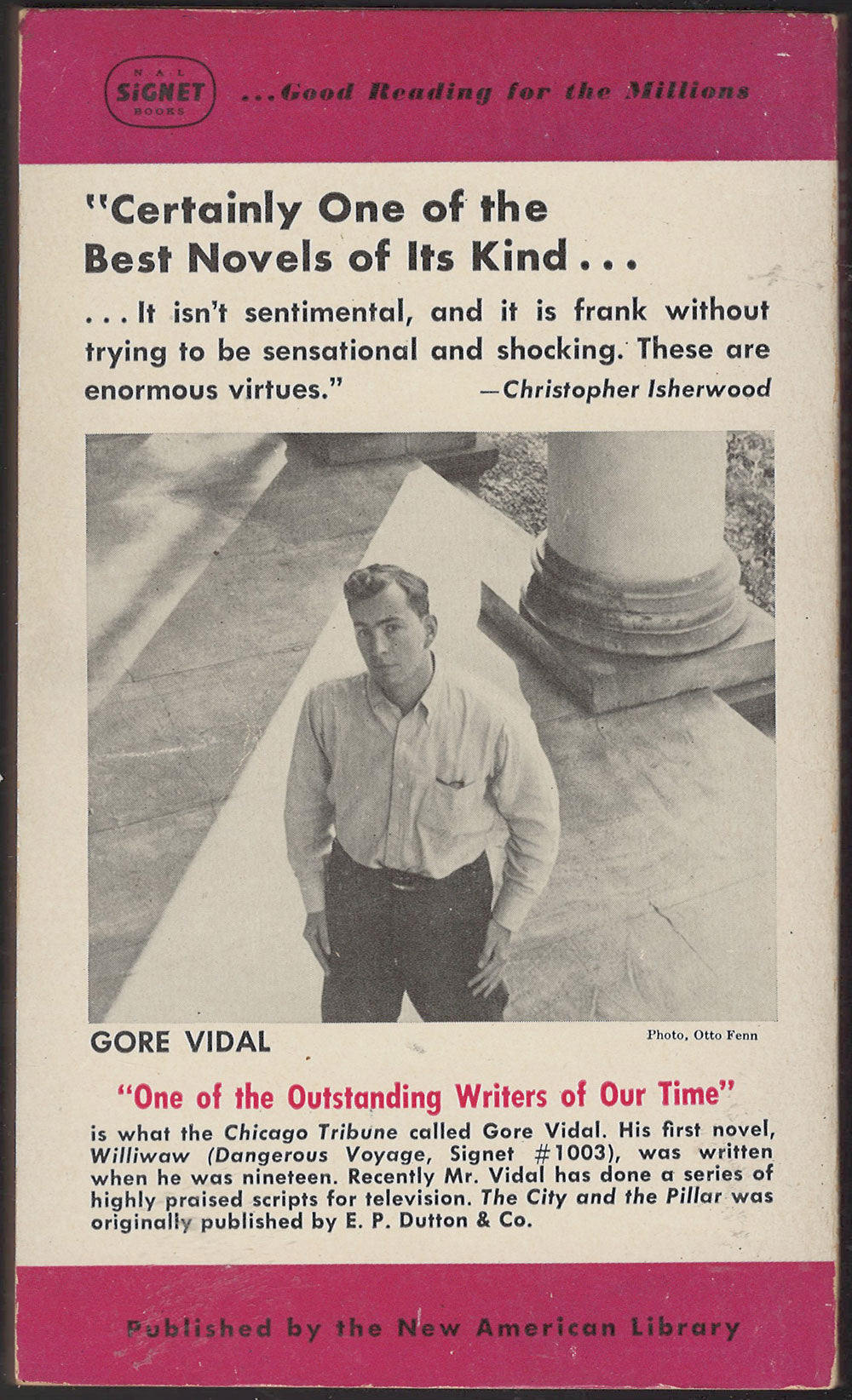 The City and the Pillar by Gore Vidal back cover