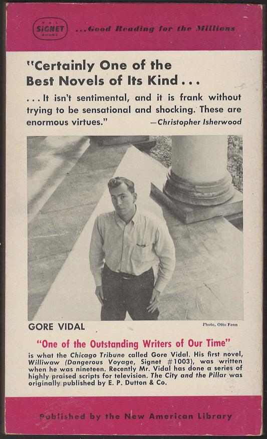 The City and the Pillar by Gore Vidal back cover