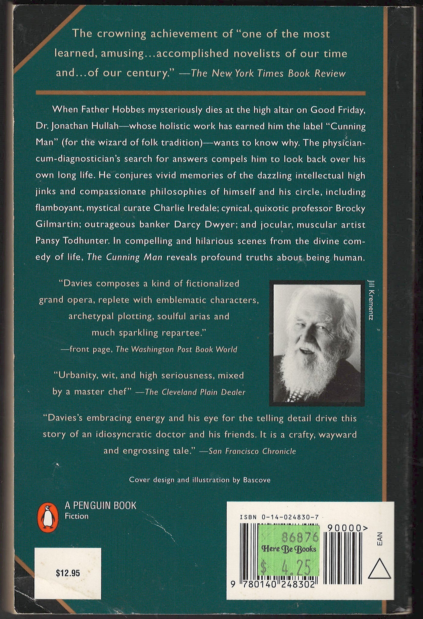 The Cunning Man by Robertson Davies back cover