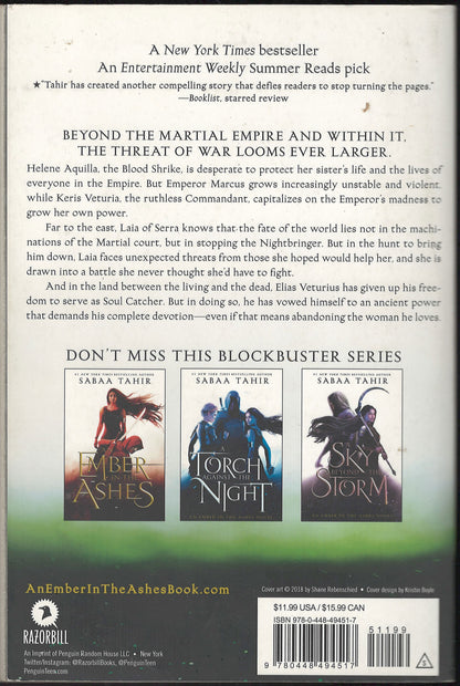 A Reaper at the Gates by Sabaa Tahir back cover