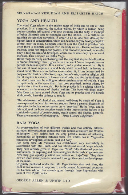 Initiation by Elisabeth Haich back cover with text.