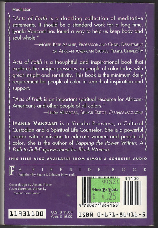 Acts of Faith by Iyanla Vanzant back cover