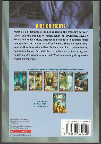 Among the Enemy by Margaret Peterson Haddix back cover