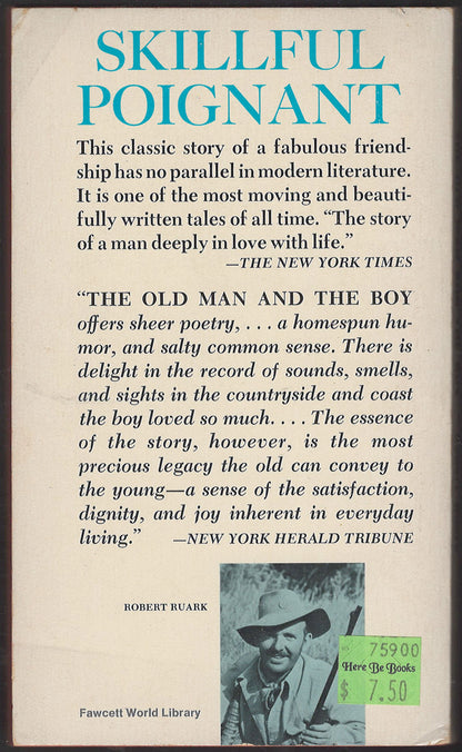 The Old Man and the Boy by Robert Ruark back cover