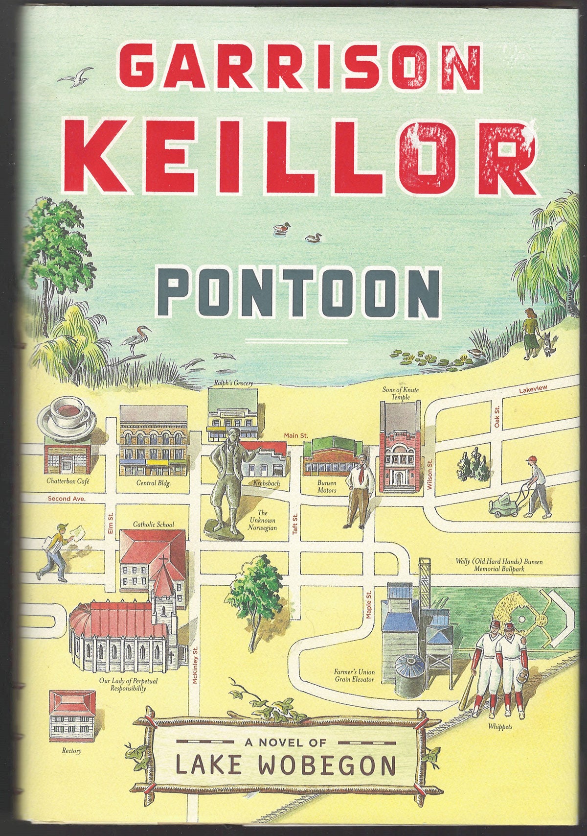 Front cover of Pontoon by Garrison Keillor with a map