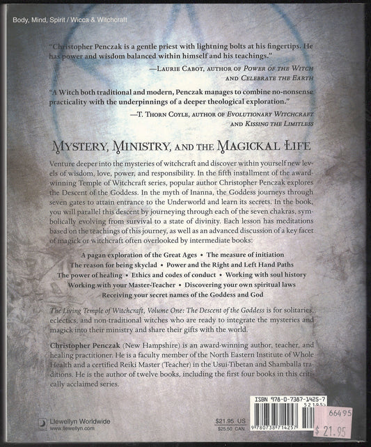 The Living Temple of Witchcraft Volume One The Descent of the Goddess back cover