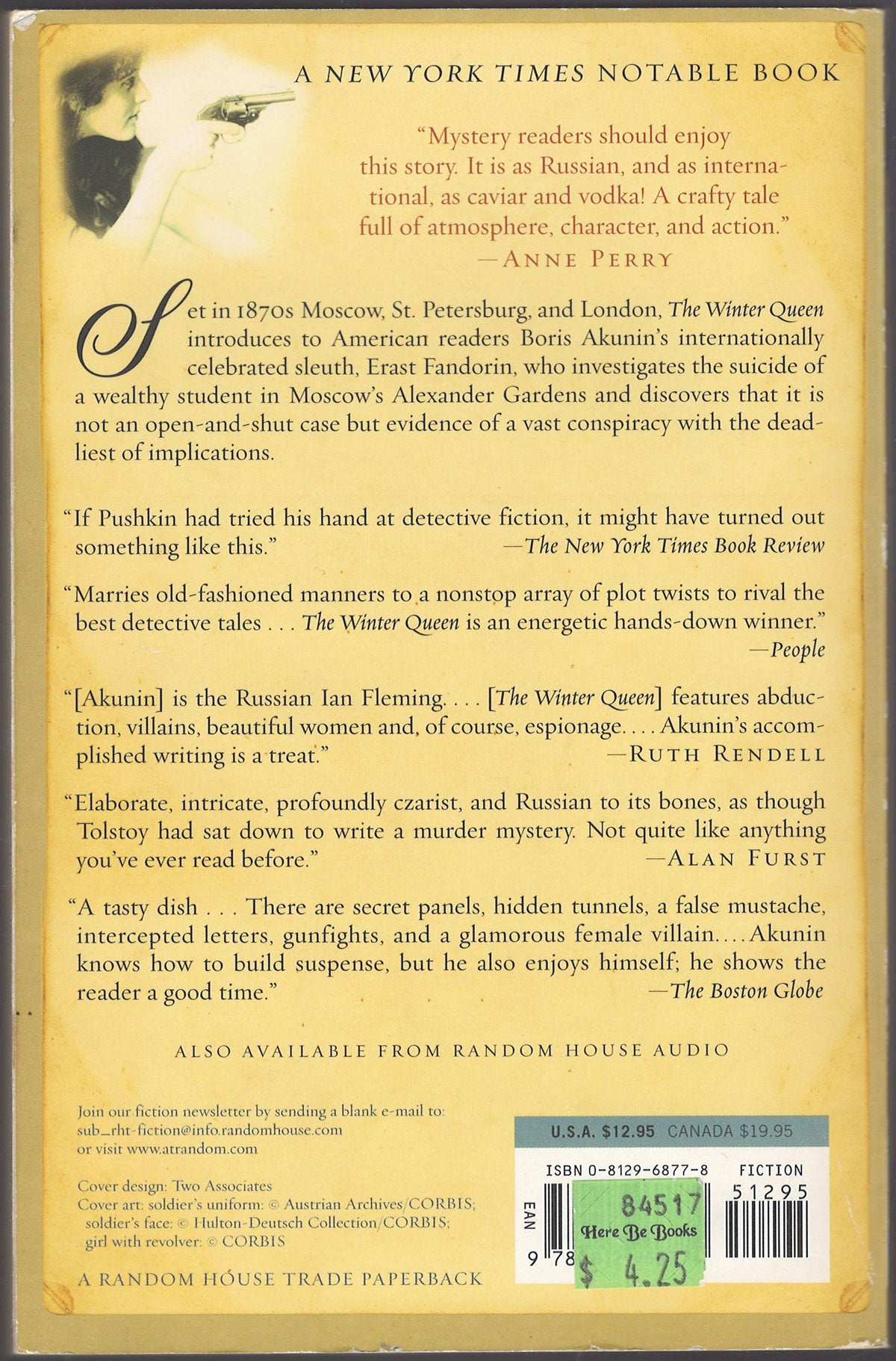 The Winter Queen by Boris Akunin back cover