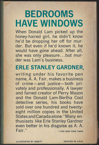 Bedrooms have Windows by A. A. Fair back cover