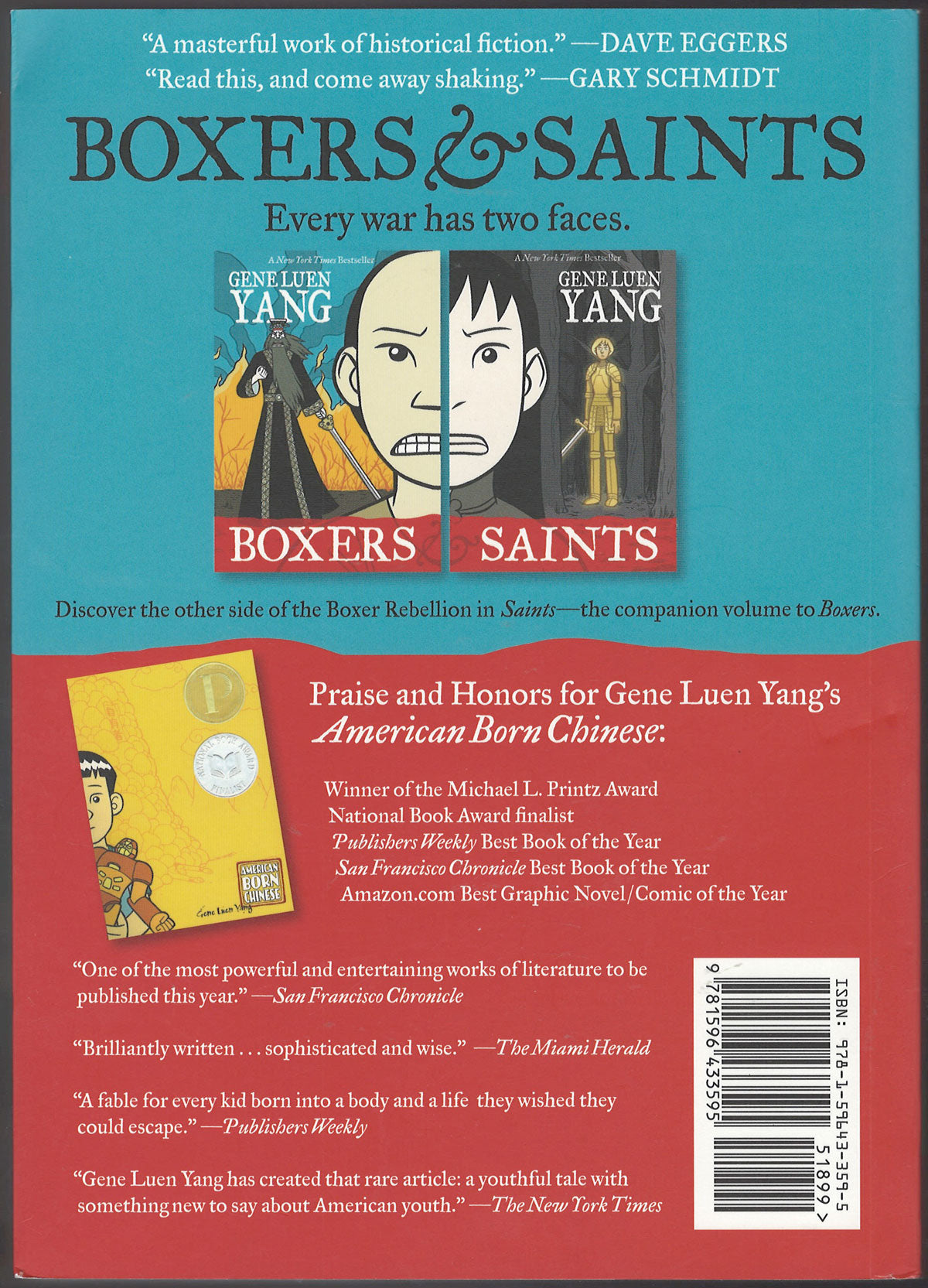 Boxers by Gene Luen Yang back cover
