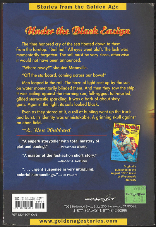 Under the Black Ensign by L. Ron Hubbard back cover