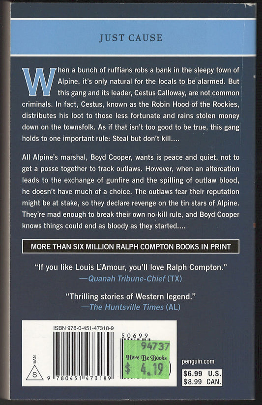 Law and the Lawless by David Robbins back cover