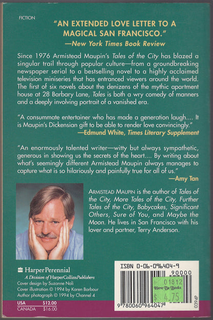 Tales of the City by Armistead Maupin back cover
