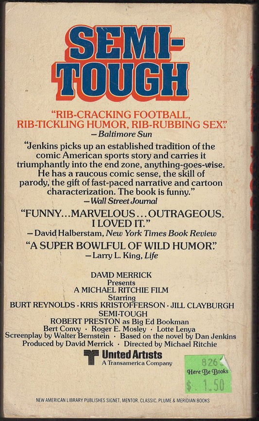 Semi-Tough by Dan Jenkins back cover