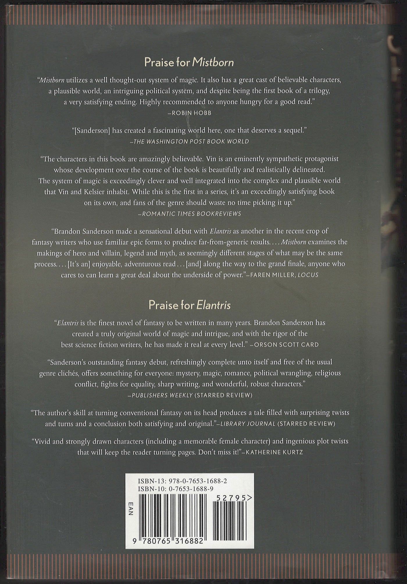 The Well of Ascension by Brandon Sanderson back cover