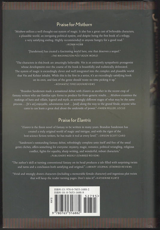 The Well of Ascension by Brandon Sanderson back cover
