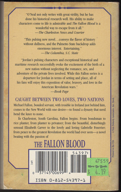 The Fallon Blood by Reagan O'Neal back cover