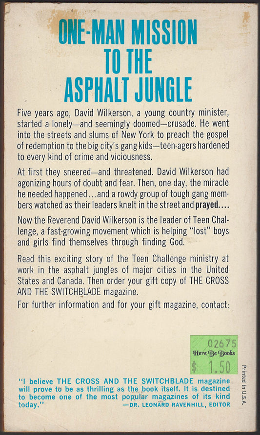 The Cross and the Switchblade by David Wilkerson back cover