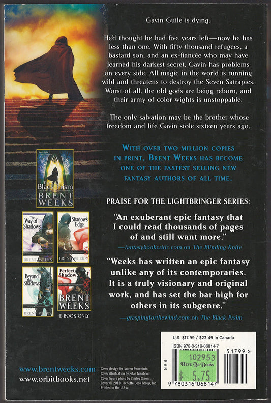The Blinding Knife by Brent Weeks back cover