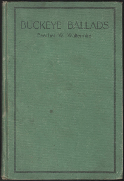 Green front cover of Buckeye Ballads by Beecher W. Waltermire.