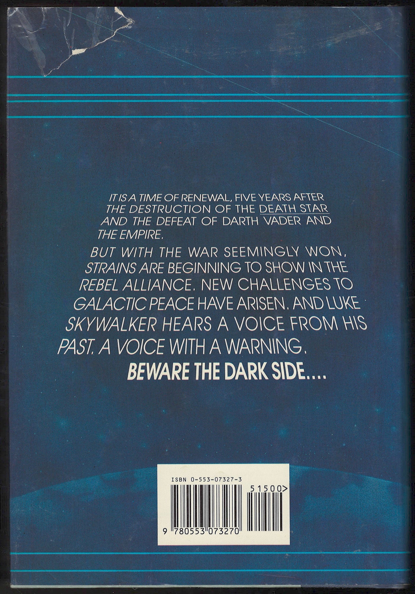 Heir to the Empire by Timothy Zahn back cover