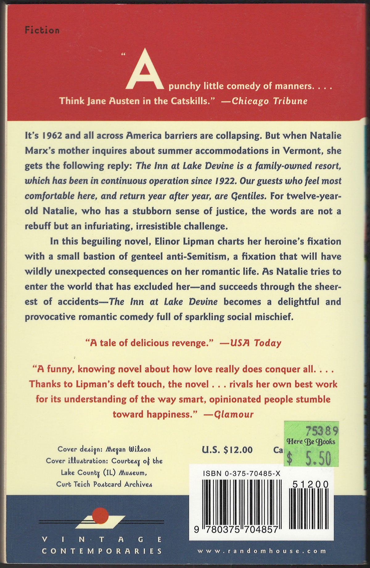 The Inn at Lake Devine by Elinor Lipman back cover