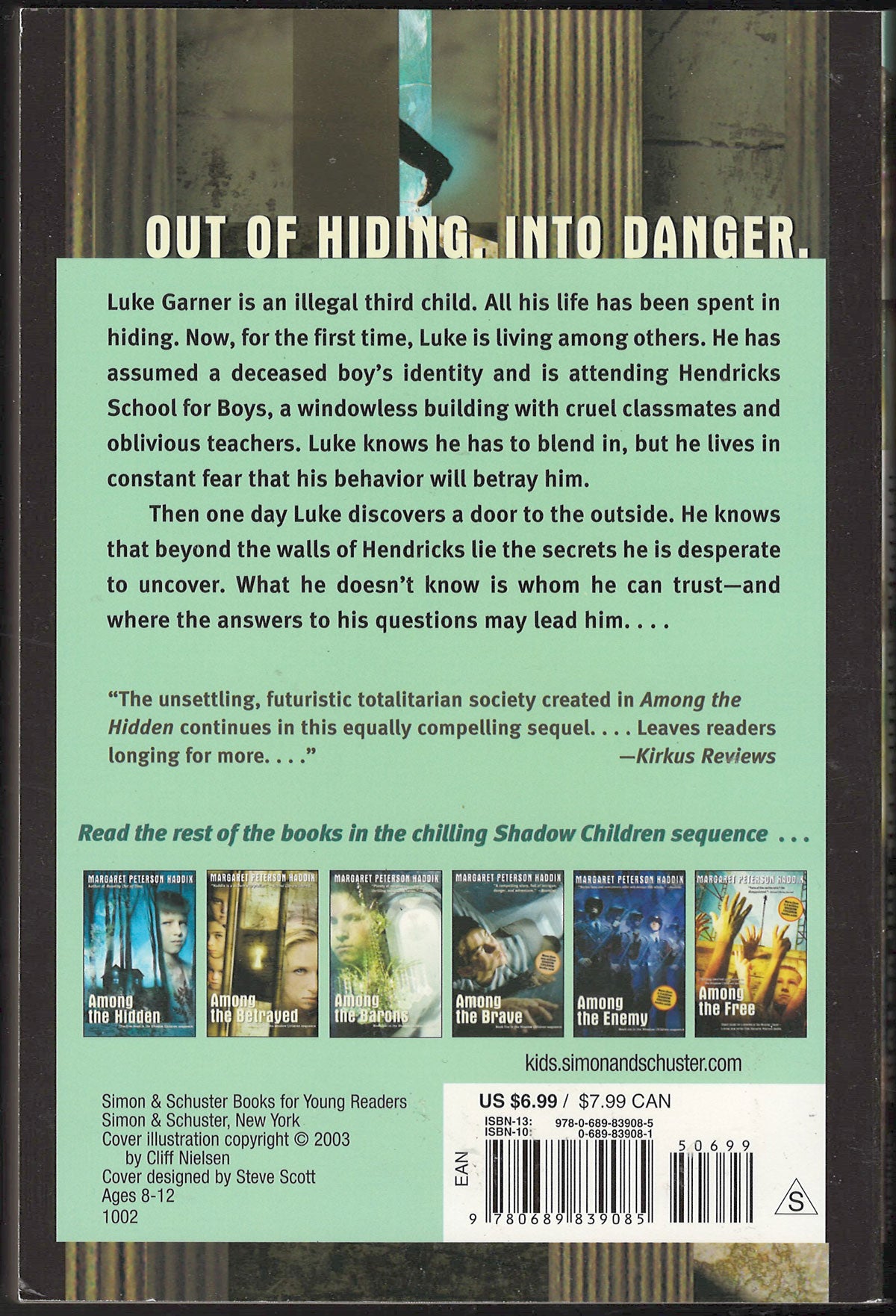 Among the Imposters by Margaret Peterson Haddix back cover