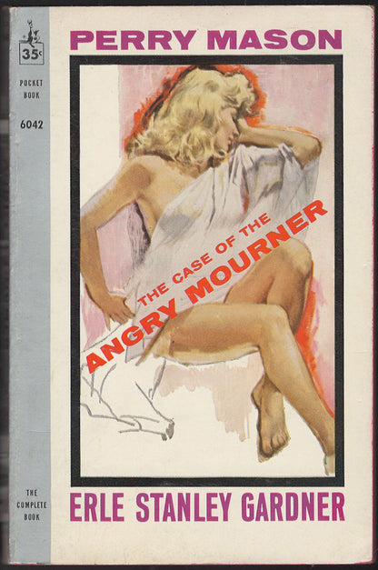 Front cover of The Case of the Angry Mourner by Erle Stanley Gardner with an illustration of a woman.