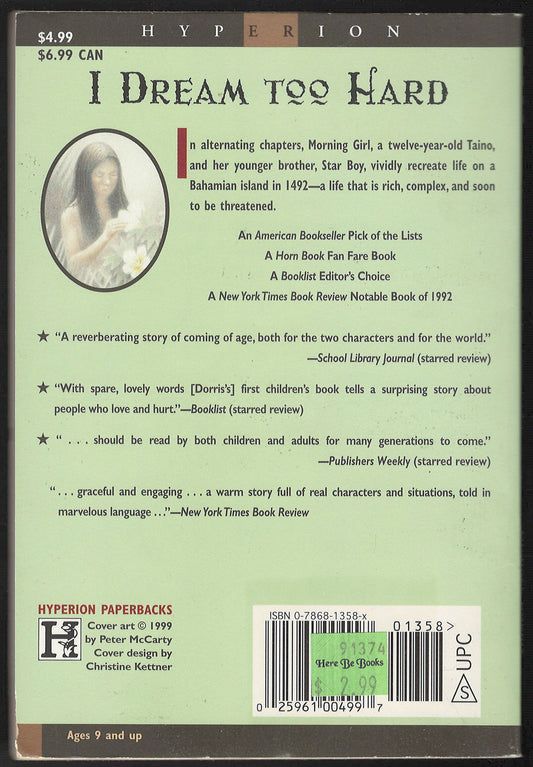 Morning Girl by Michael Dorris back cover