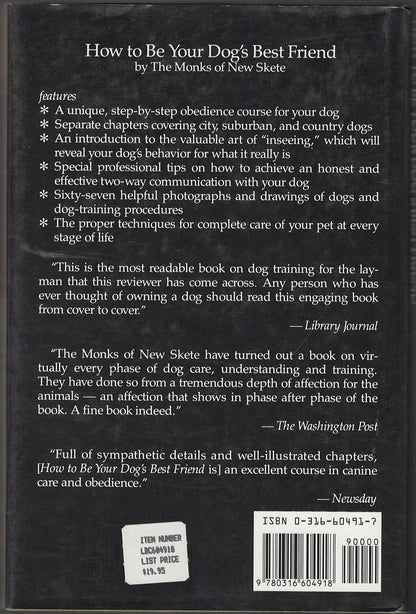 How to Be Your Dog's Best Friend: A Training Manual for Dog Owners back cover