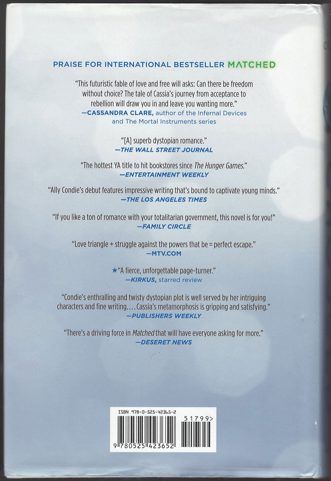 Crossed by Ally Condie back cover