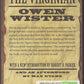 The Virginian by Owen Wister back cover