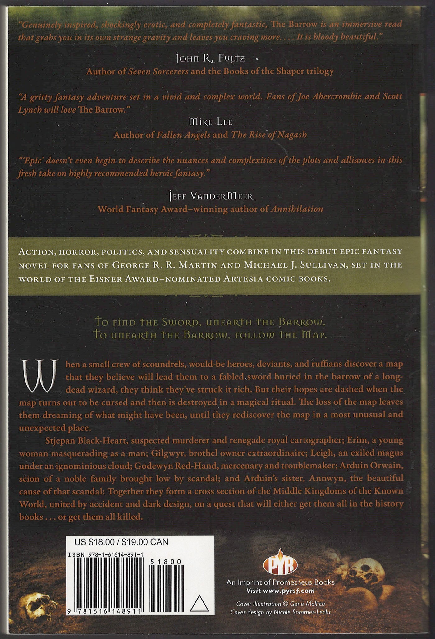 The Barrow by Mark Smylie back cover