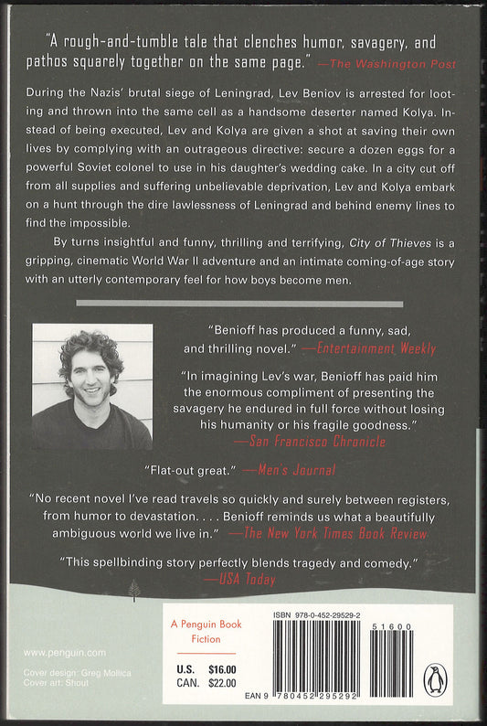 City of Thieves by David Benioff back cover