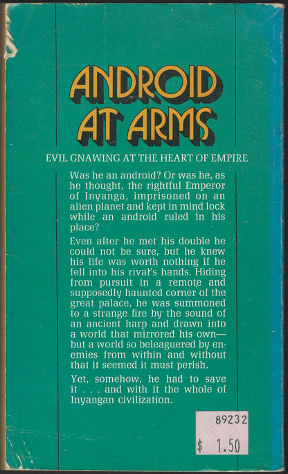 Android at Arms by Andre Norton back cover
