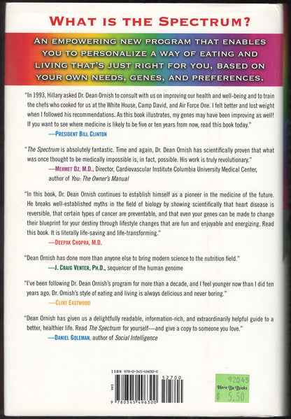 Spectrum A Scientifically Proven Program to Feel Better, Live Longer, Lose Weight, and Gain Health back cover