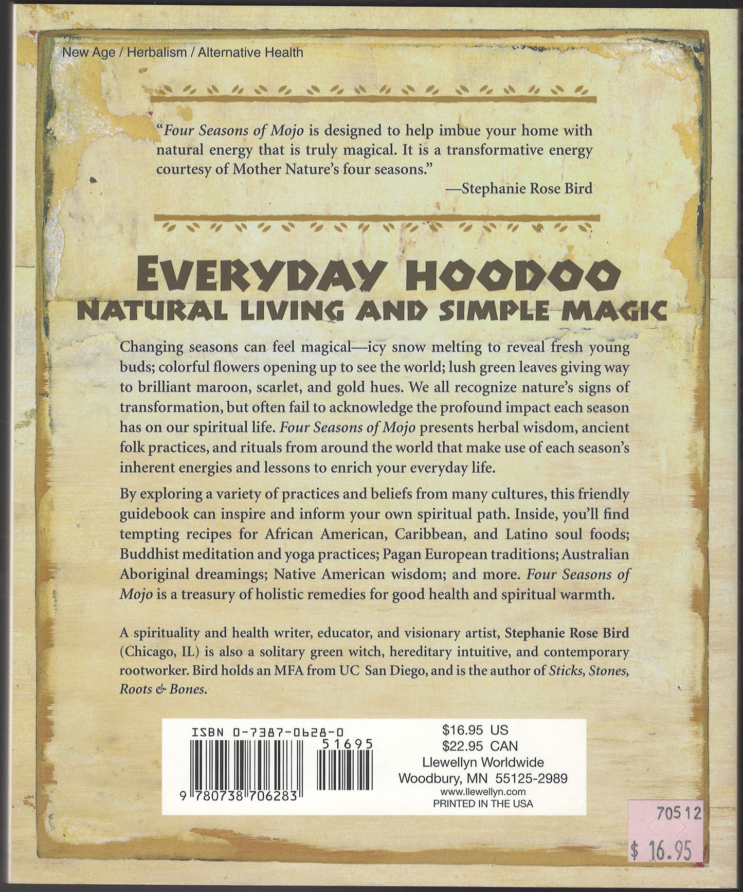 Four Seasons of Mojo: An Herbal Guide to Natural Living back cover