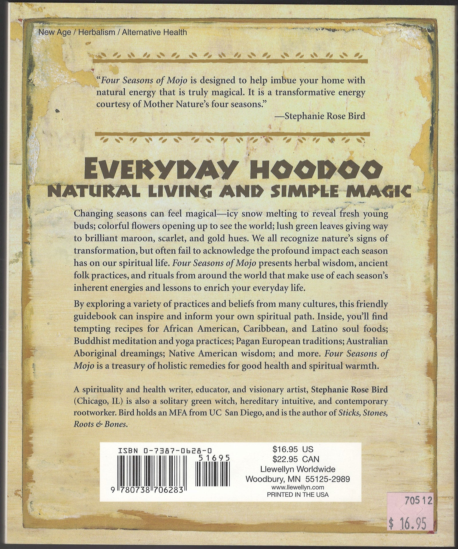 Four Seasons of Mojo: An Herbal Guide to Natural Living back cover