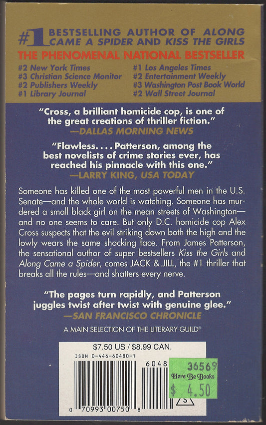 Jack &amp; Jill by James Patterson back cover