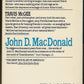 The Deep Blue Good-by by John D. MacDonald back cover