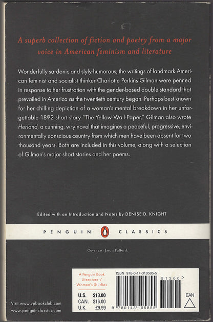 Yellow Wallpaper and Other Writings by Charlotte Perkins Gilman back cover