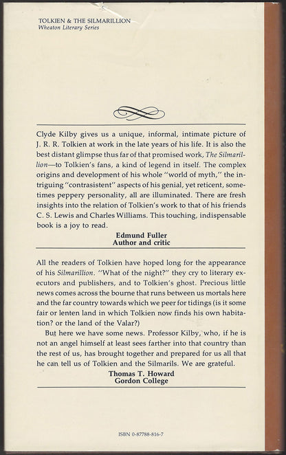 Tolkien and the Silmarillion by Clyde Kilby back cover
