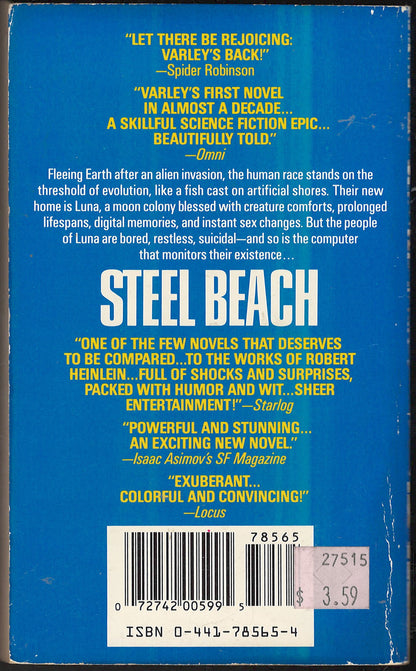 Steel Beach by John Varley back cover