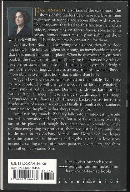 The Starless Sea by Erin Morgenstern back cover